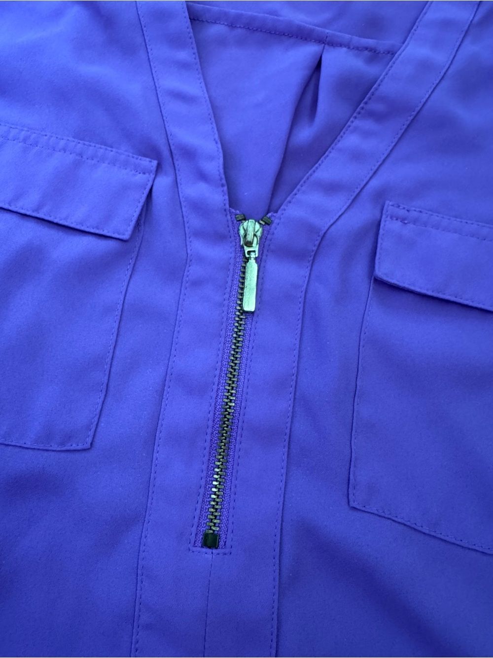 Express Zip-Front Blouse - Picture 2 of 7